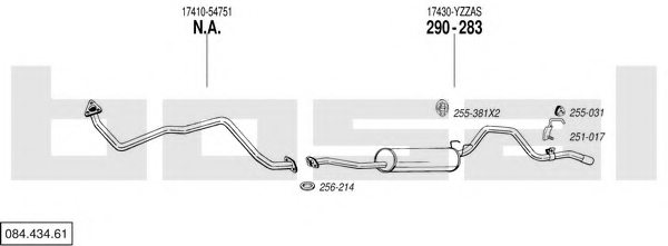 BOSAL 084.434.61 Exhaust System